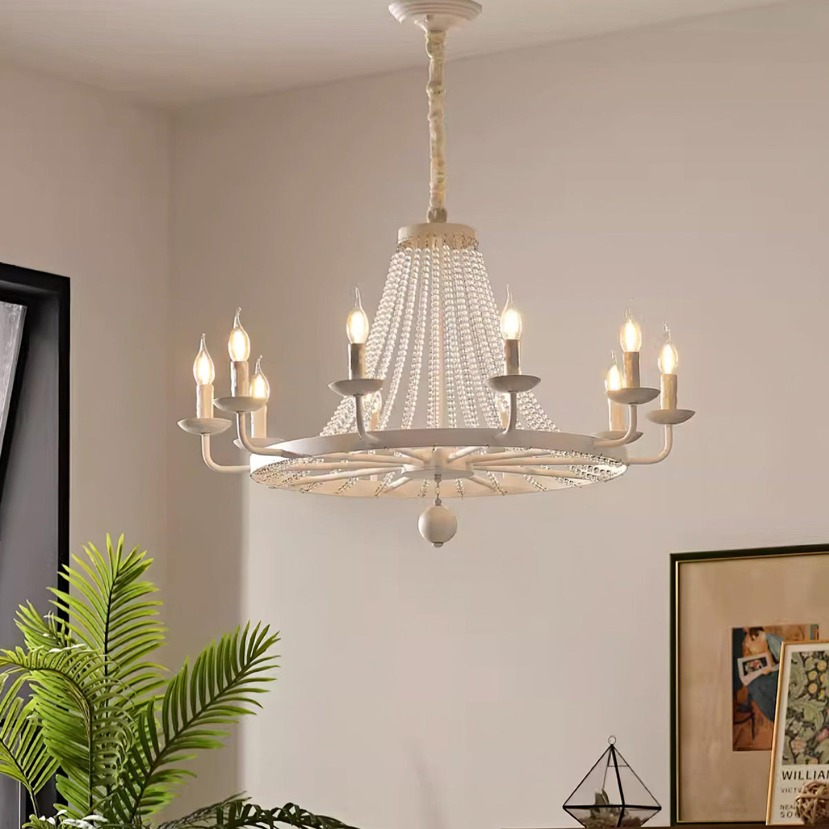 Naples Lustre Crystal Fer Rustique Moderne