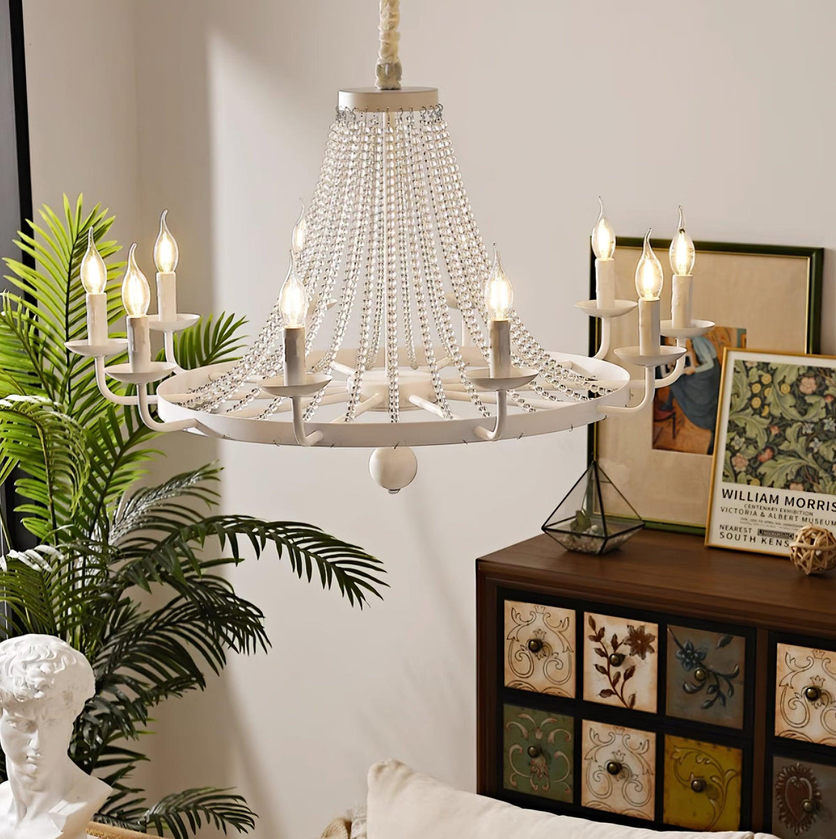 Naples Lustre Crystal Fer Rustique Moderne