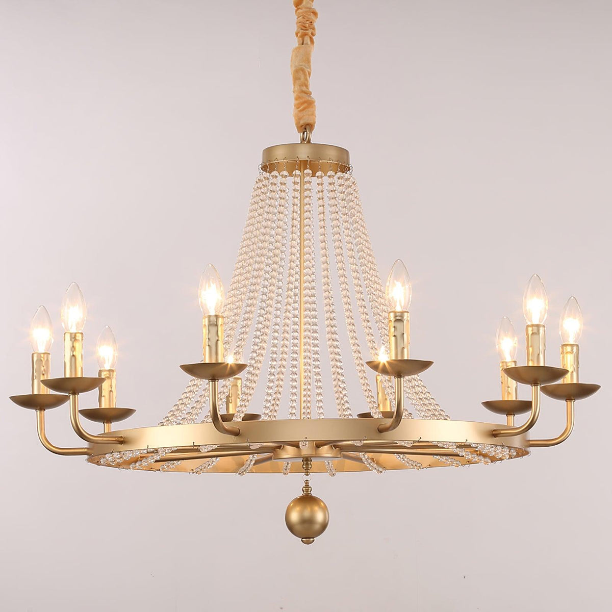 Naples Lustre Crystal Fer Rustique Moderne