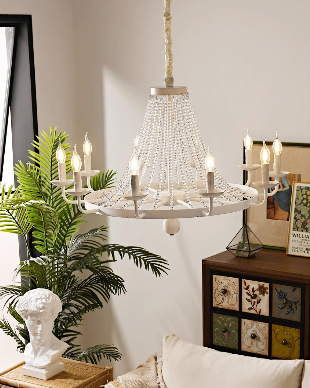 Naples Lustre Crystal Fer Rustique Moderne