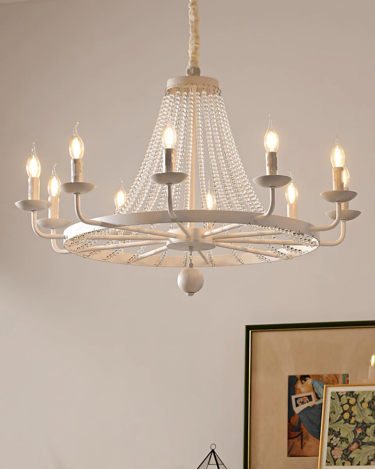Naples Lustre Crystal Fer Rustique Moderne