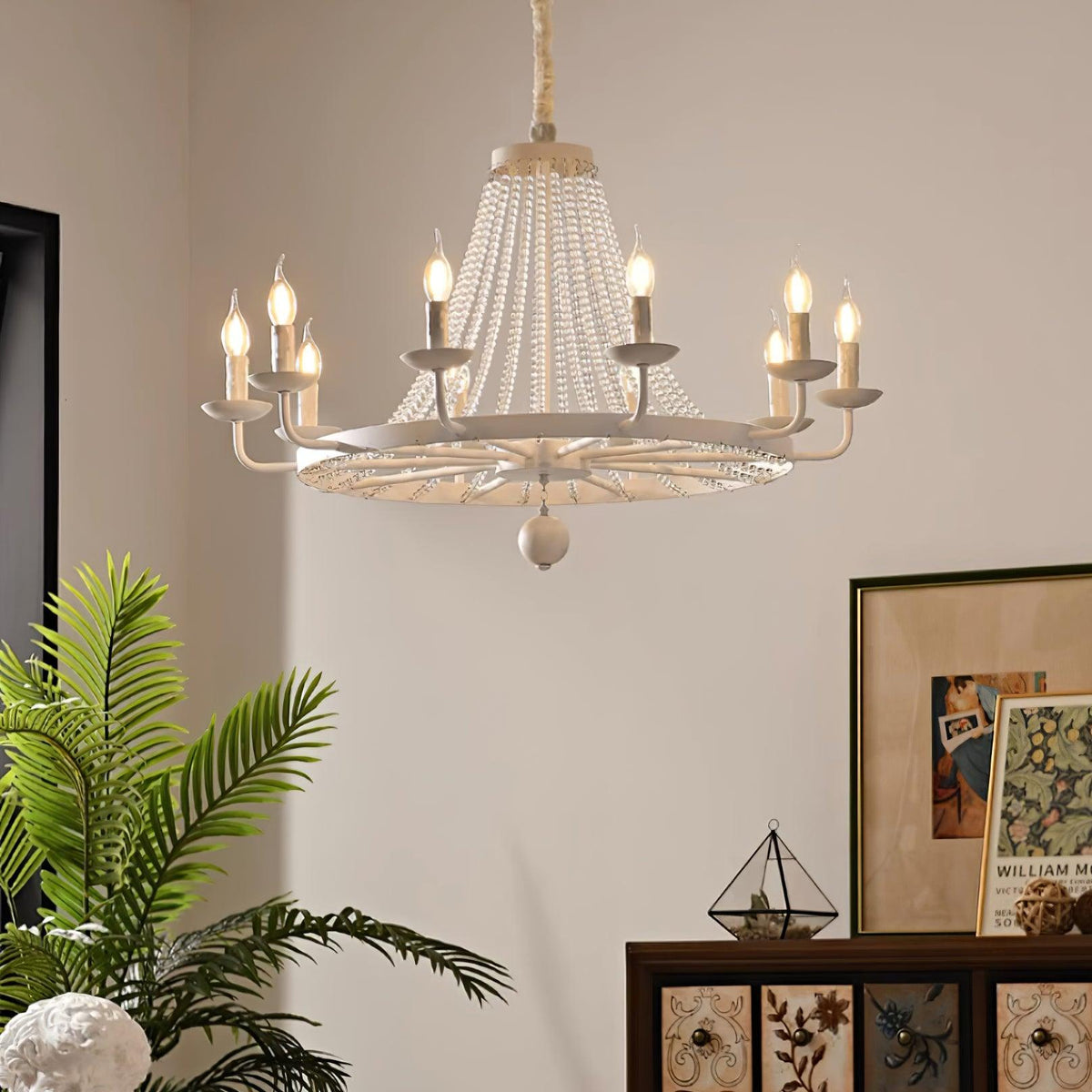 Naples Lustre Crystal Fer Rustique Moderne