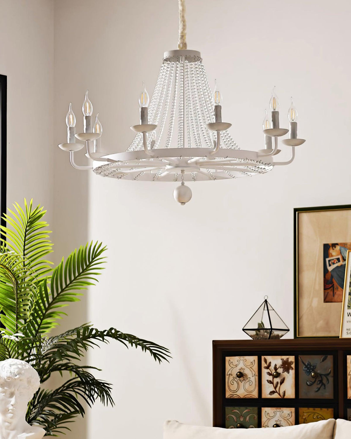 Naples Lustre Crystal Fer Rustique Moderne