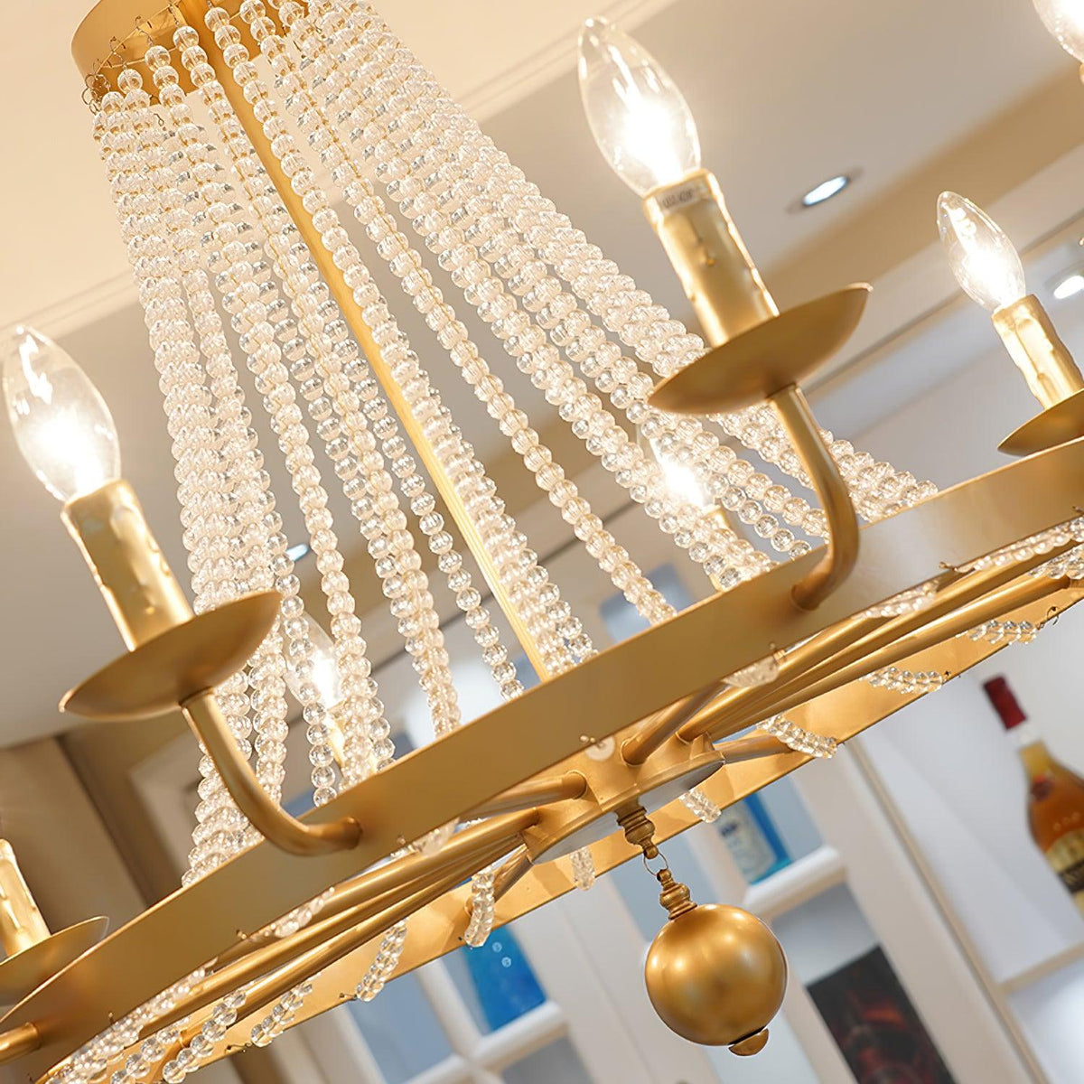 Naples Lustre Crystal Fer Rustique Moderne