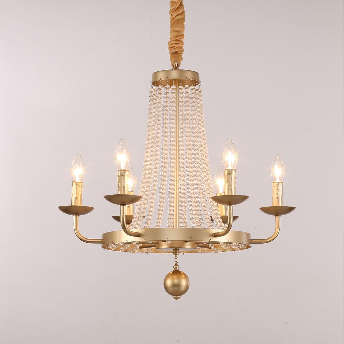 Naples Lustre Crystal Fer Rustique Moderne