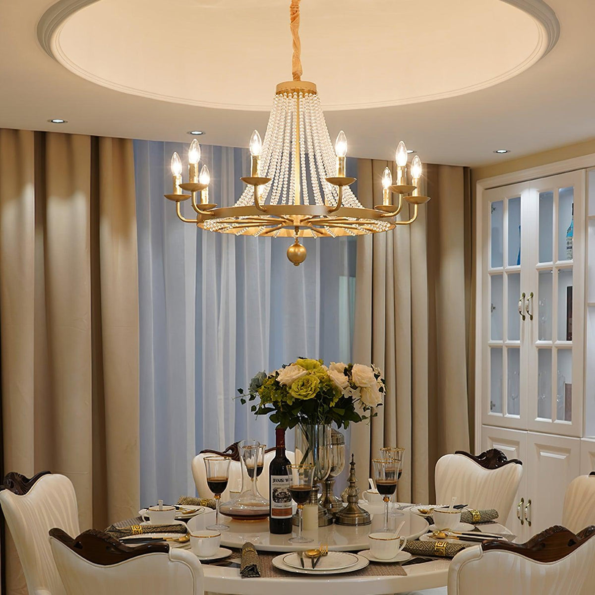 Naples Lustre Crystal Fer Rustique Moderne