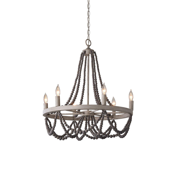 Alshaan Lustre Vintage Industriel en Bois et Métal