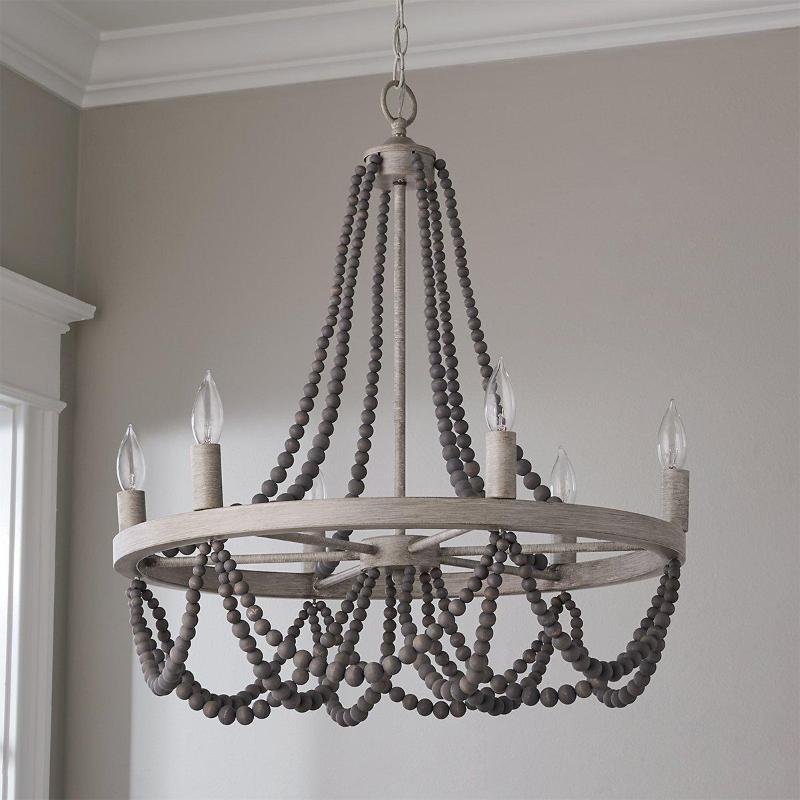 Alshaan Lustre Vintage Industriel en Bois et Métal