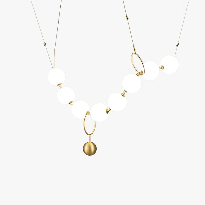 Lustra Suspension Lampe Collier en Verre