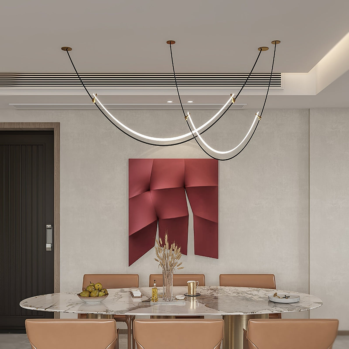 Zephira Suspension LED Courbée