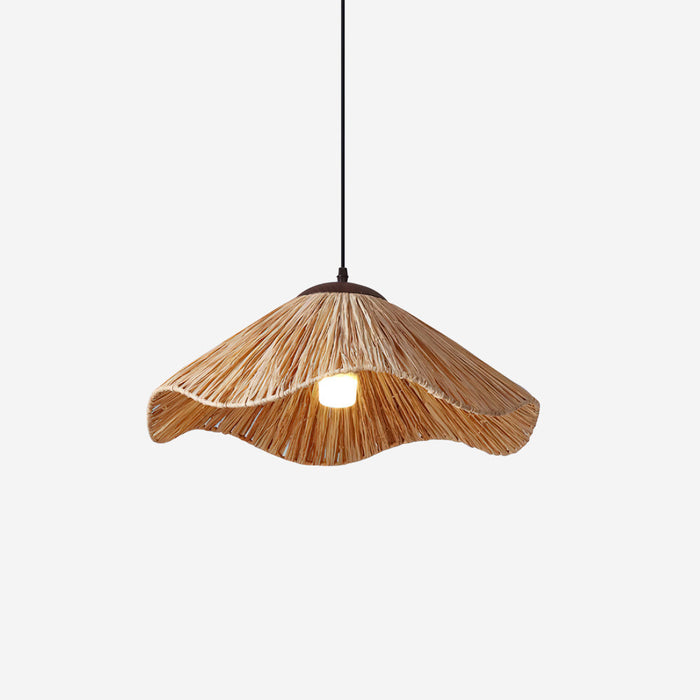 Nikita Suspension Rattan Organique Ondulée