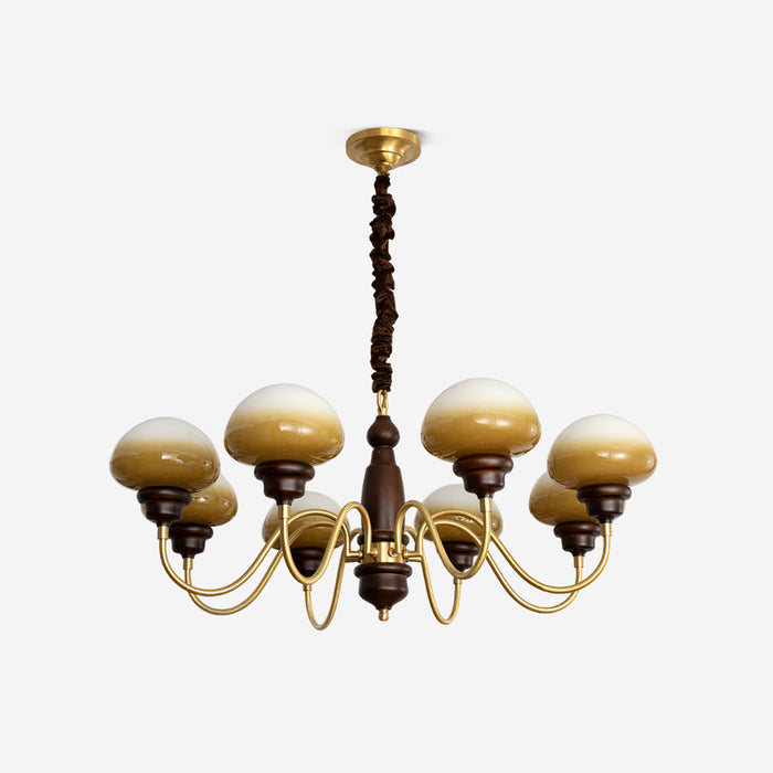 Nonna Lustre Spiral Bois Orbes en Verre
