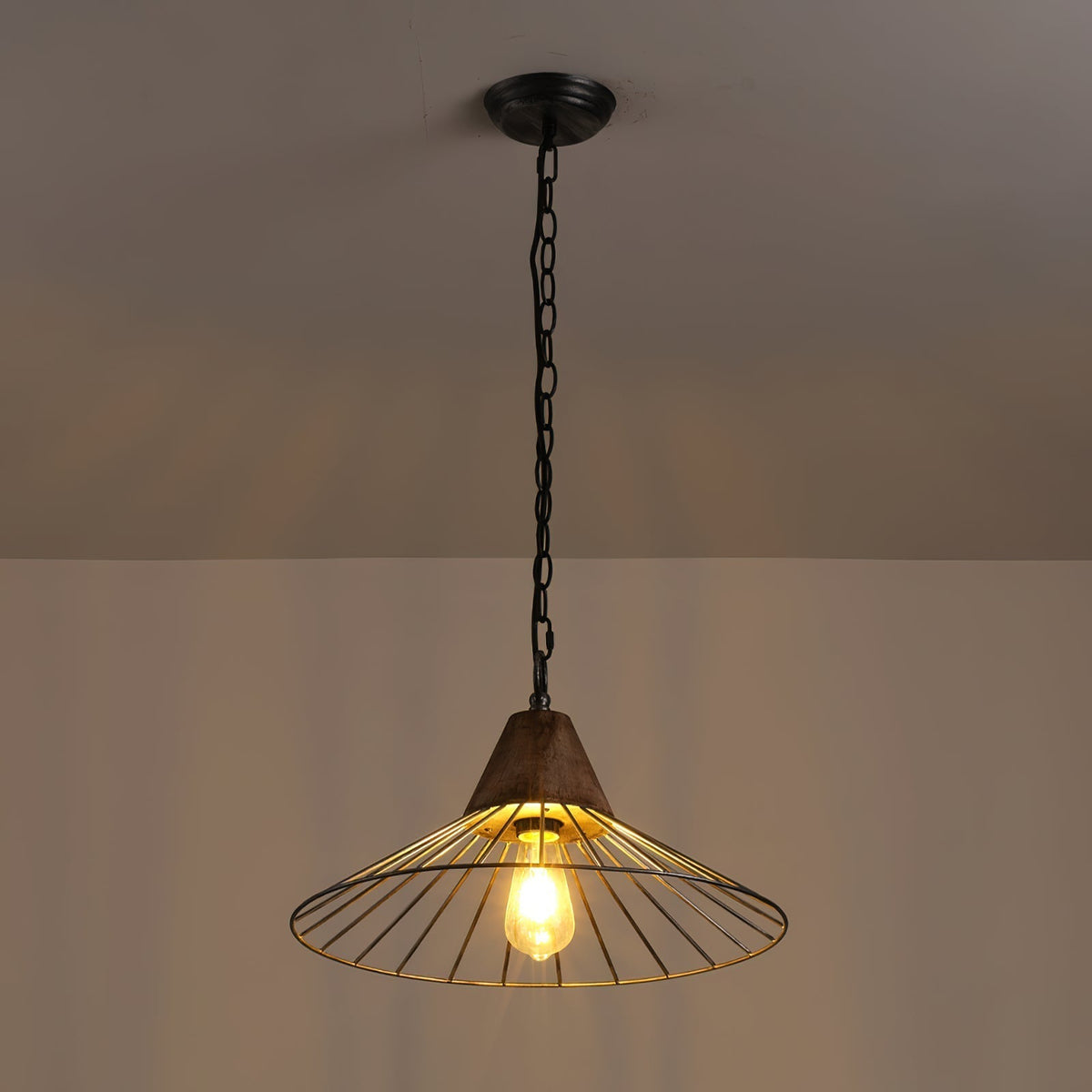 Ulthee Suspension Moderne Minimaliste en Bois et Métal