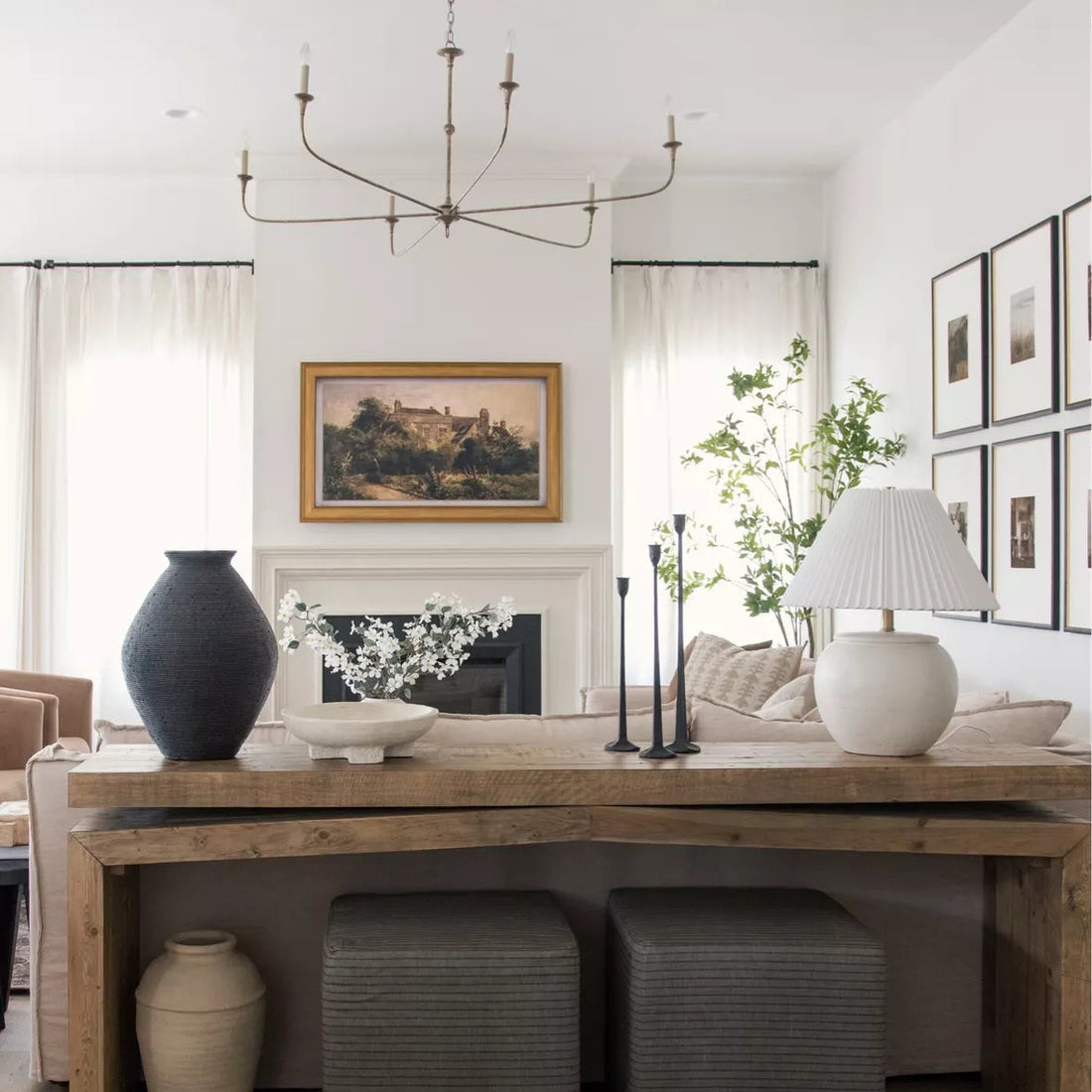 Unity Lustre en Métal de Bronze Vintage Mid-Century