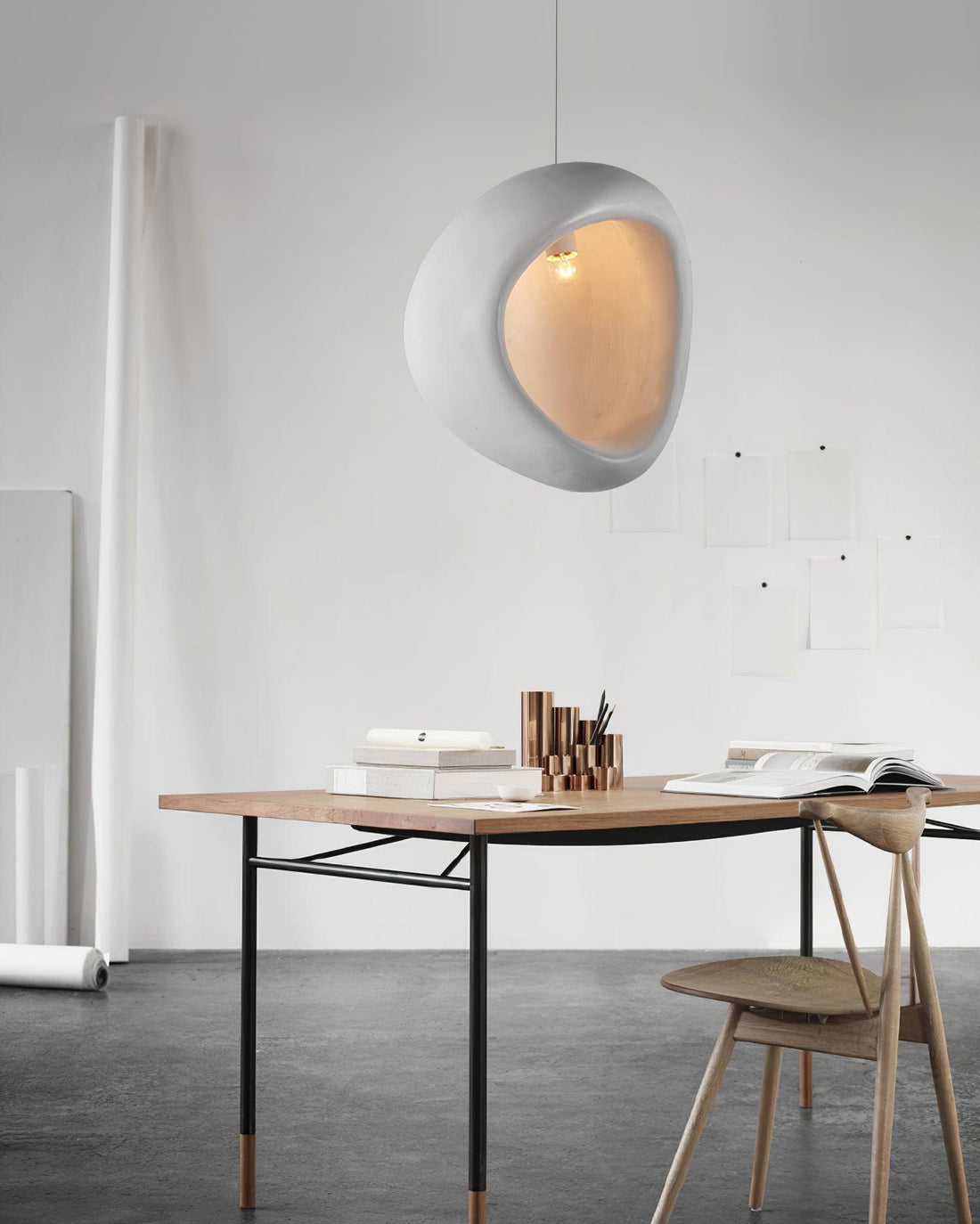 Solara Suspension en Forme de Goutte Creuse Wabi Sabi