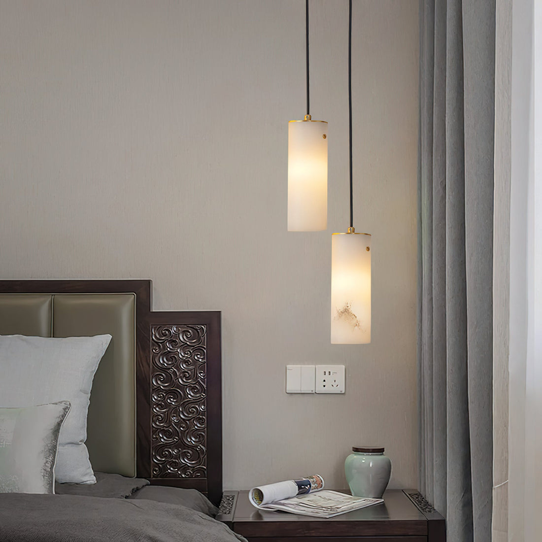 Lyvina Suspension Verticale Minimaliste Moderne en Albâtre