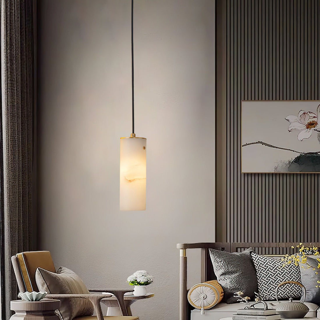 Lyvina Suspension Verticale Minimaliste Moderne en Albâtre