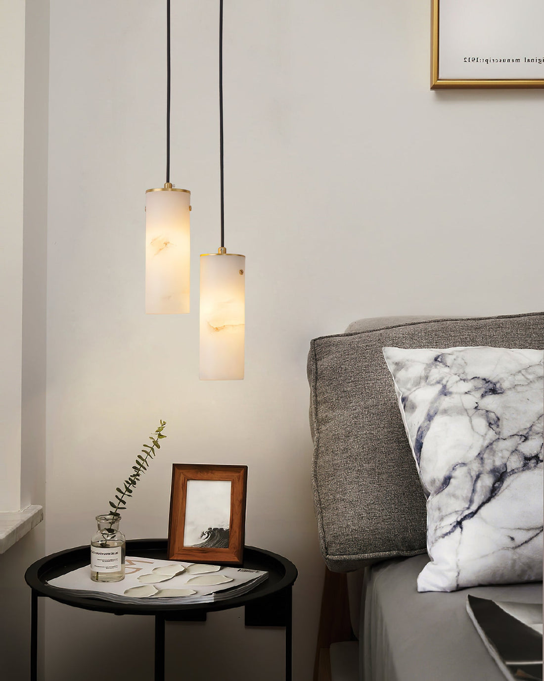 Lyvina Suspension Verticale Minimaliste Moderne en Albâtre