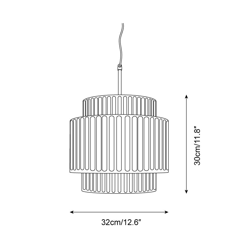 Aurelia Suspension Minimaliste à Cannelures