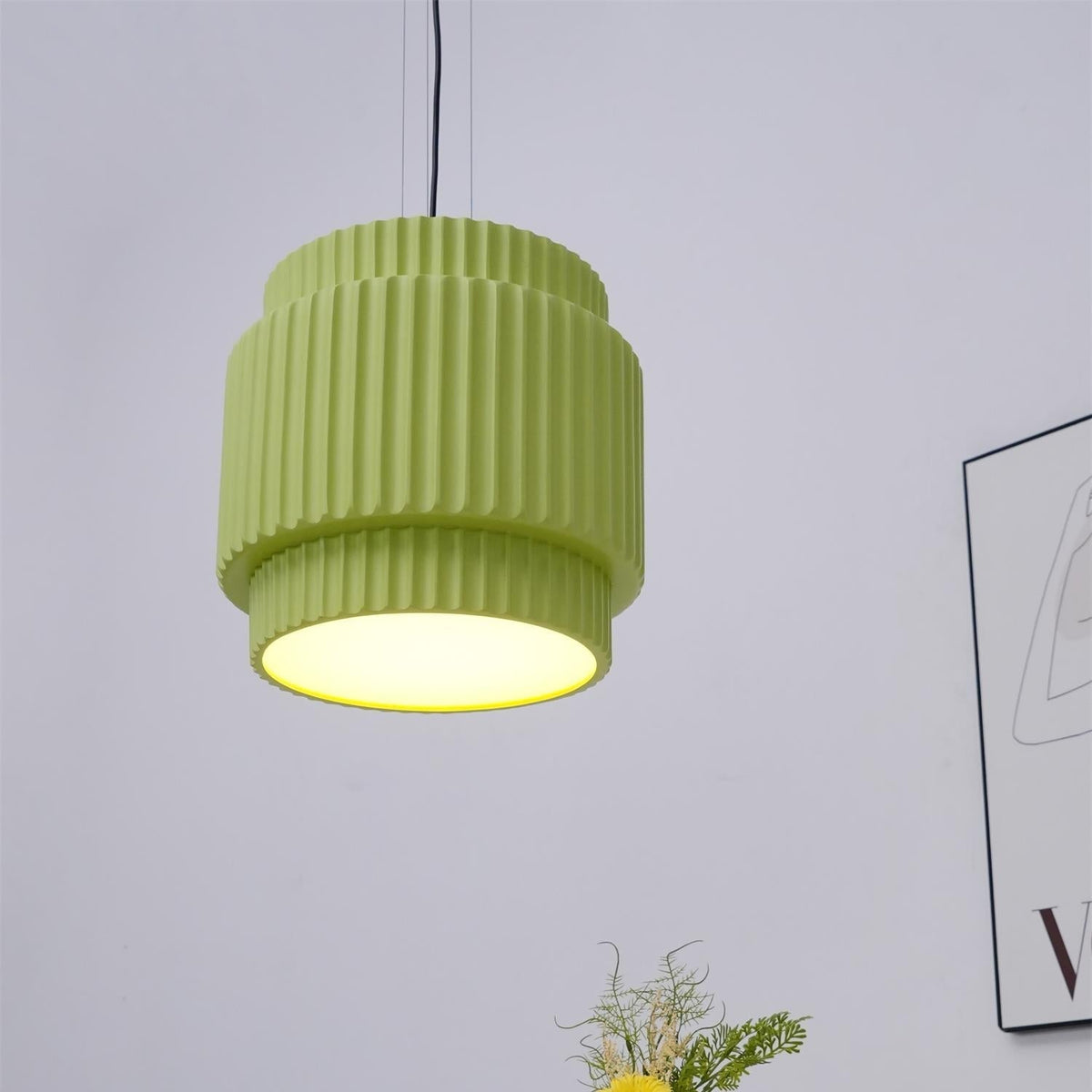 Aurelia Suspension Minimaliste à Cannelures