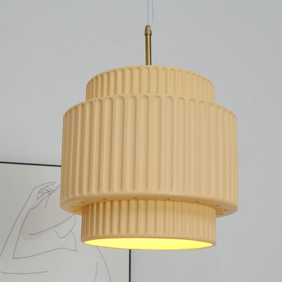 Aurelia Suspension Minimaliste à Cannelures