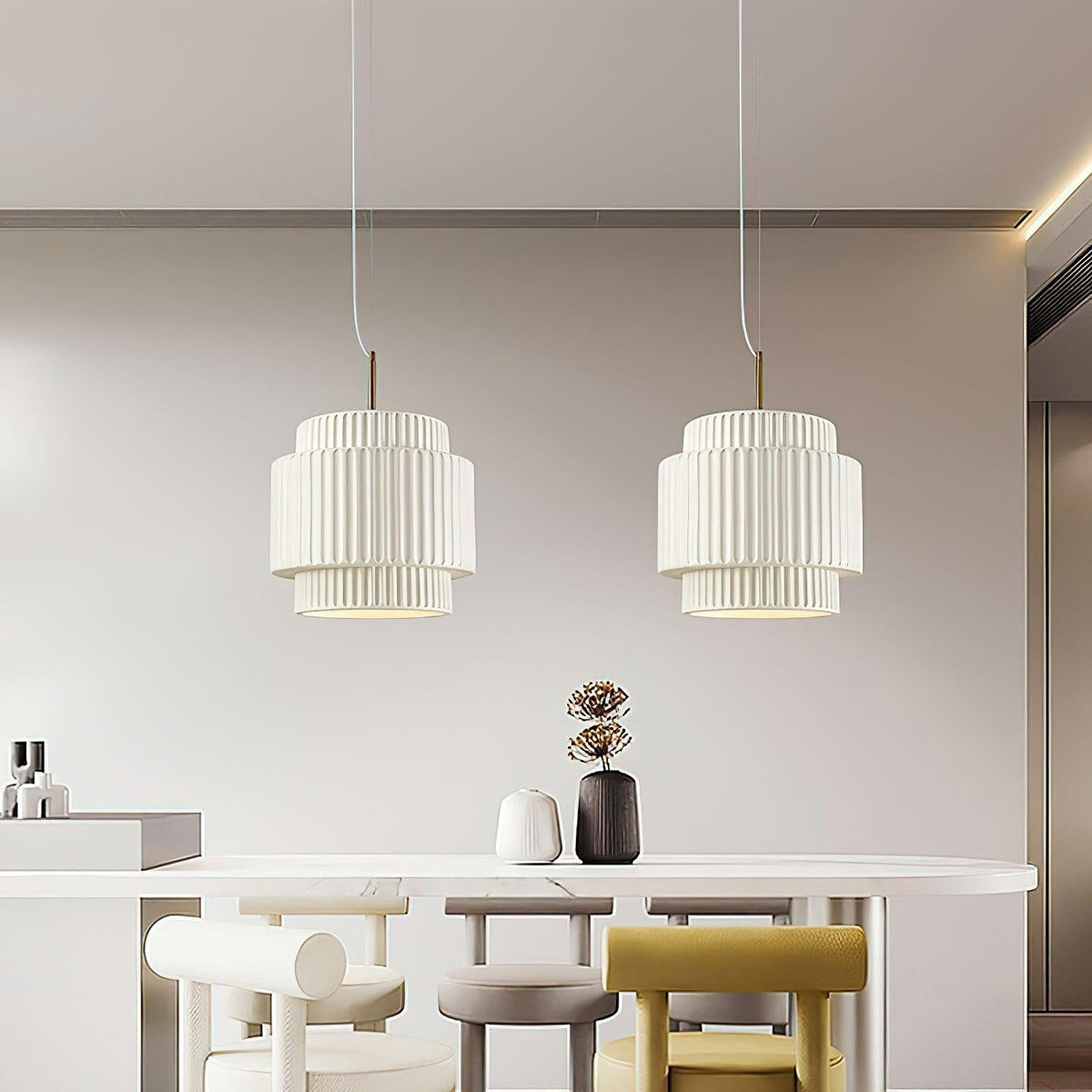 Aurelia Suspension Minimaliste à Cannelures