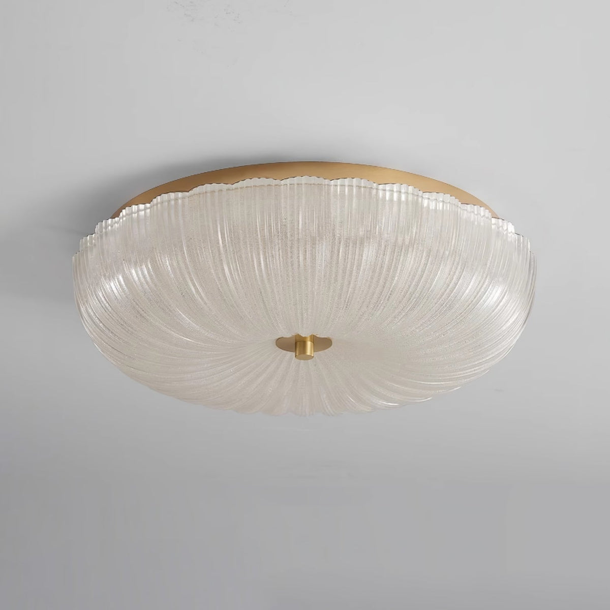 Halo Plafonnier Verre Ondulé