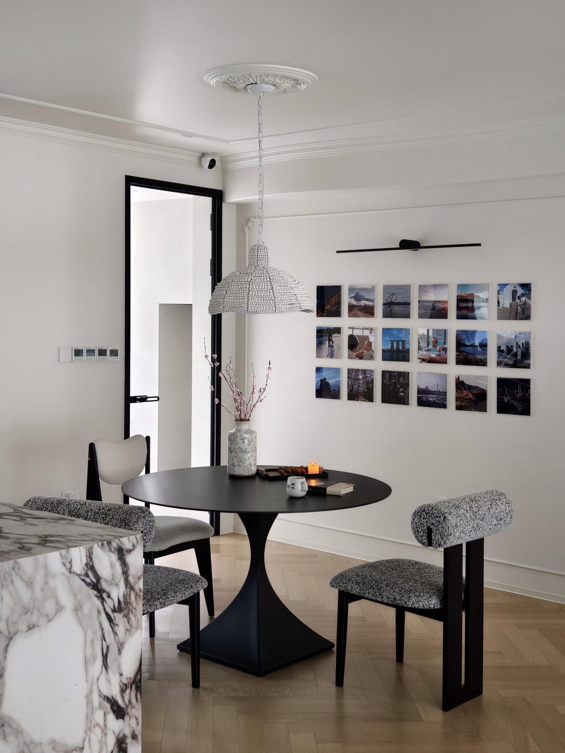 Veliraris Suspension Postmoderne en Métal et Bois De Luxe