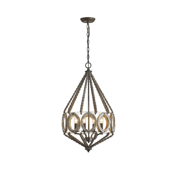 Zasorila Lustre Vintage en Bois et Métal