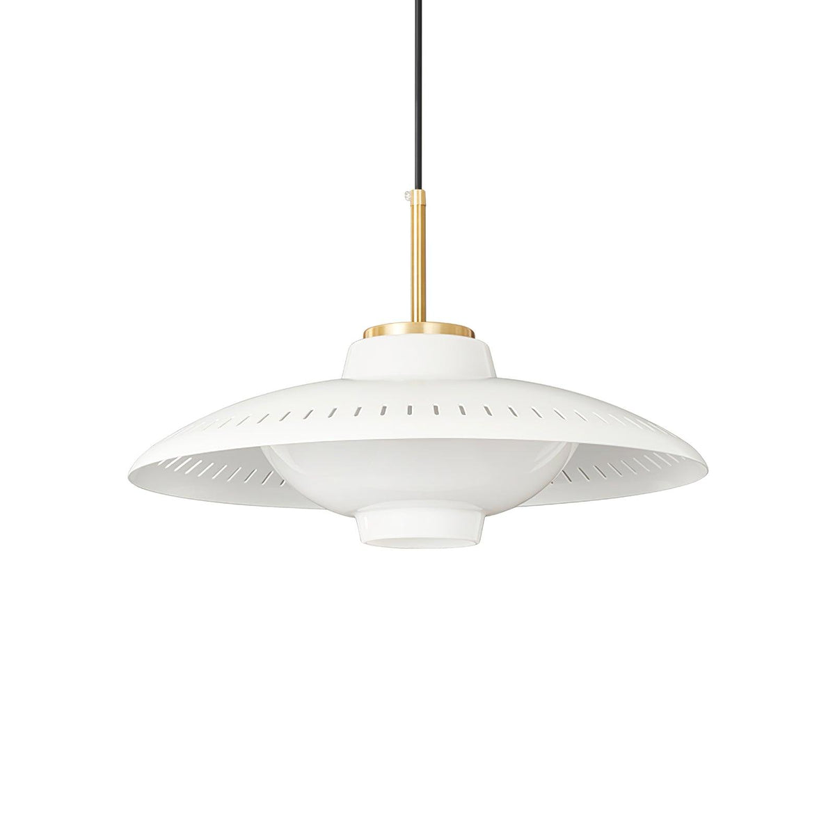 Solara Suspension en Verre Opale Abat-jour Large