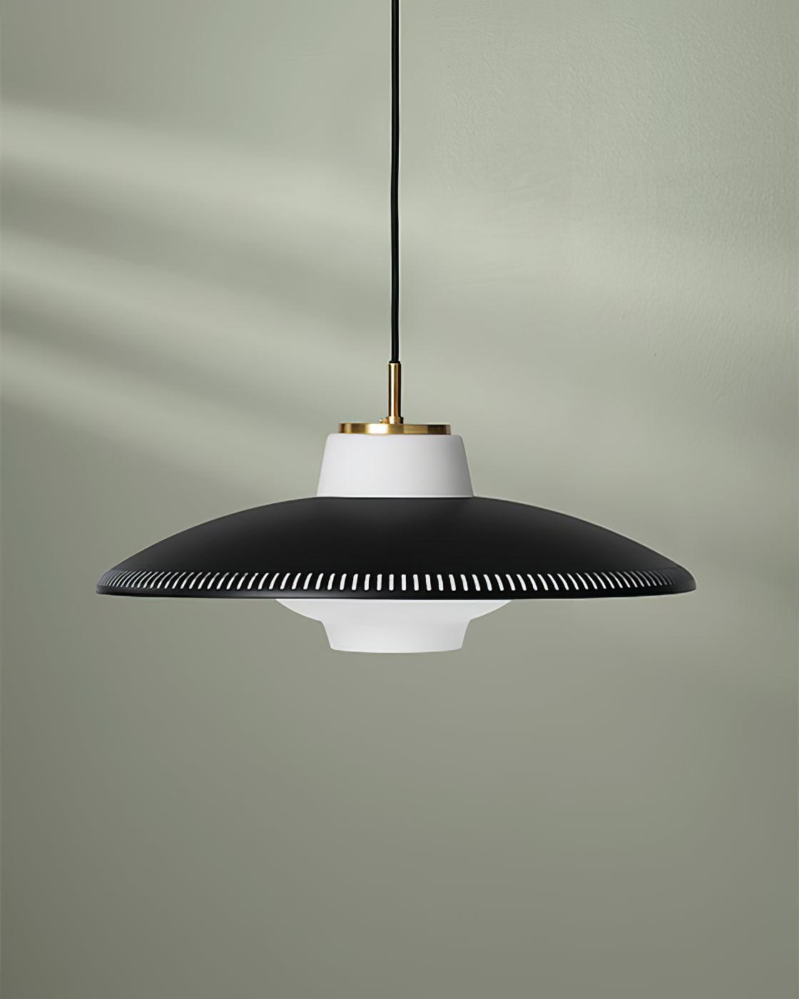 Solara Suspension en Verre Opale Abat-jour Large