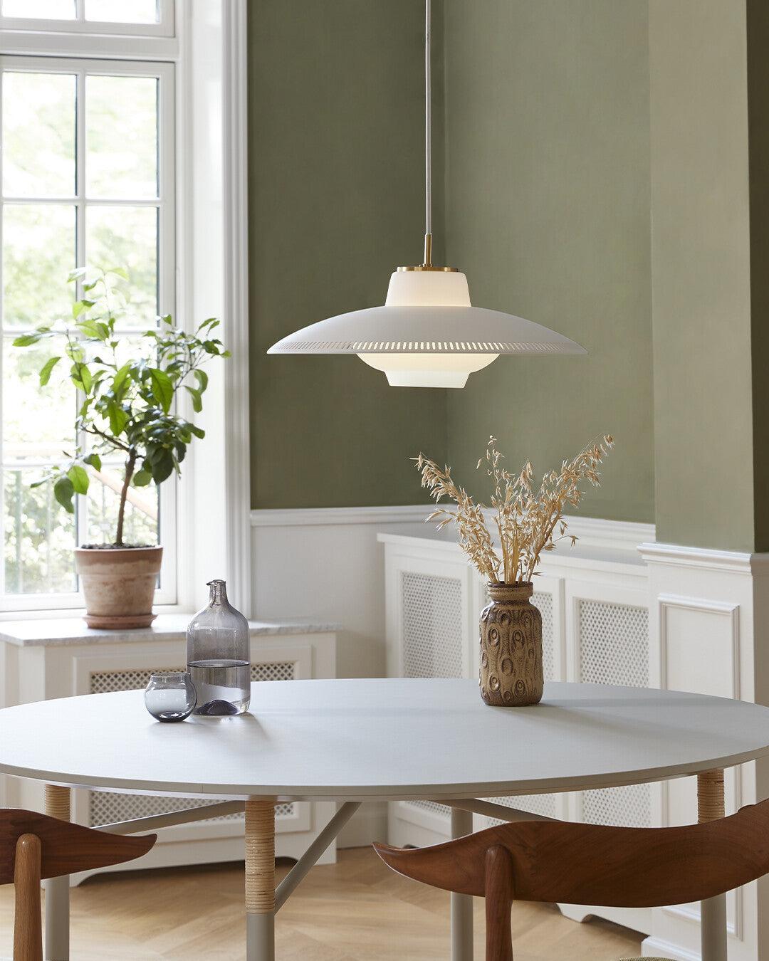 Solara Suspension en Verre Opale Abat-jour Large
