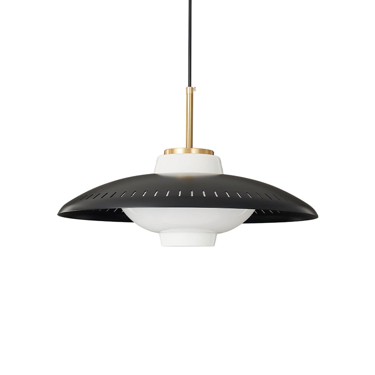 Solara Suspension en Verre Opale Abat-jour Large