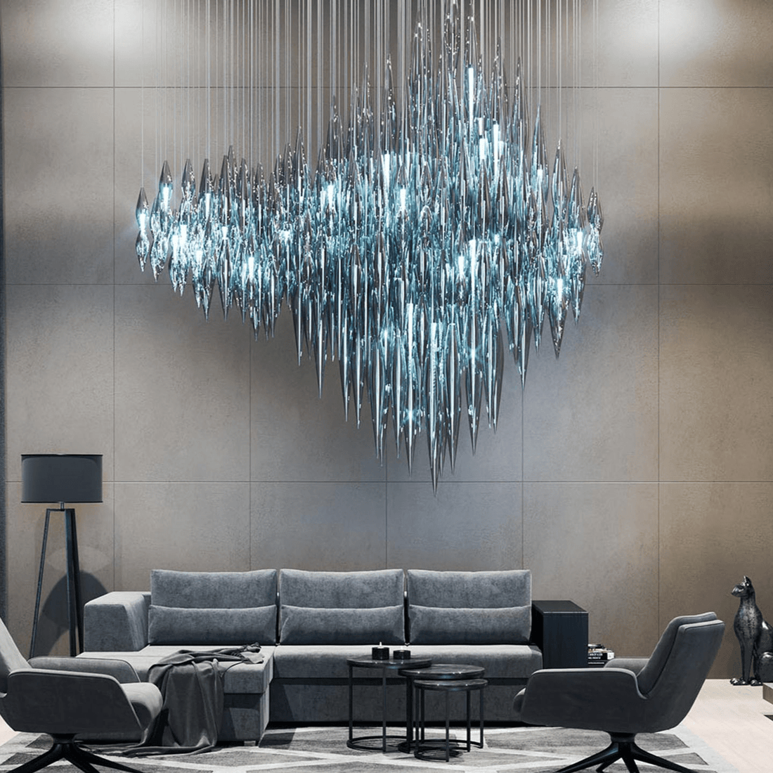 Oloren Lustre Cristal Prismatique Luxe