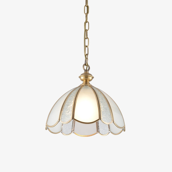 Ophaan Suspension Traditionnelle en Laiton et Verre Art