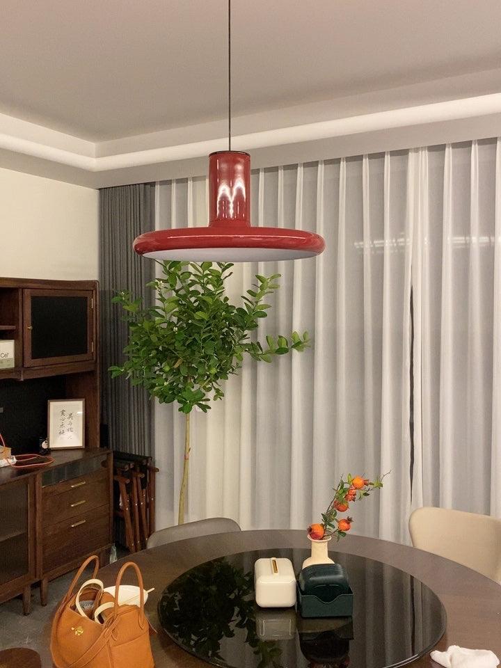Solara Lampe suspendue cylindrique en aluminium à disque industriel