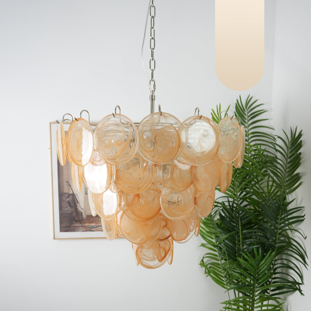 Aurora Lustre Murano Verre Disque Classique