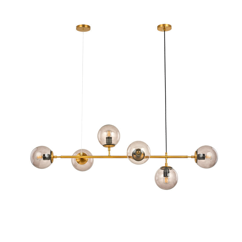 Lustra Suspension Orb Laiton Verre Pour Salon