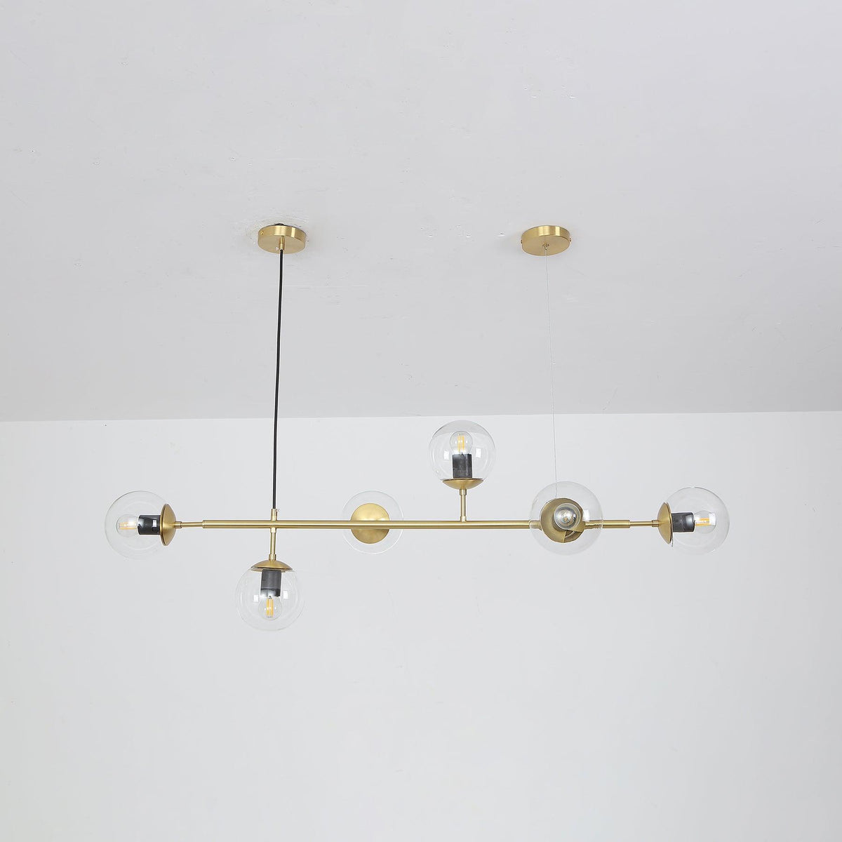 Lustra Suspension Orb Laiton Verre Pour Salon