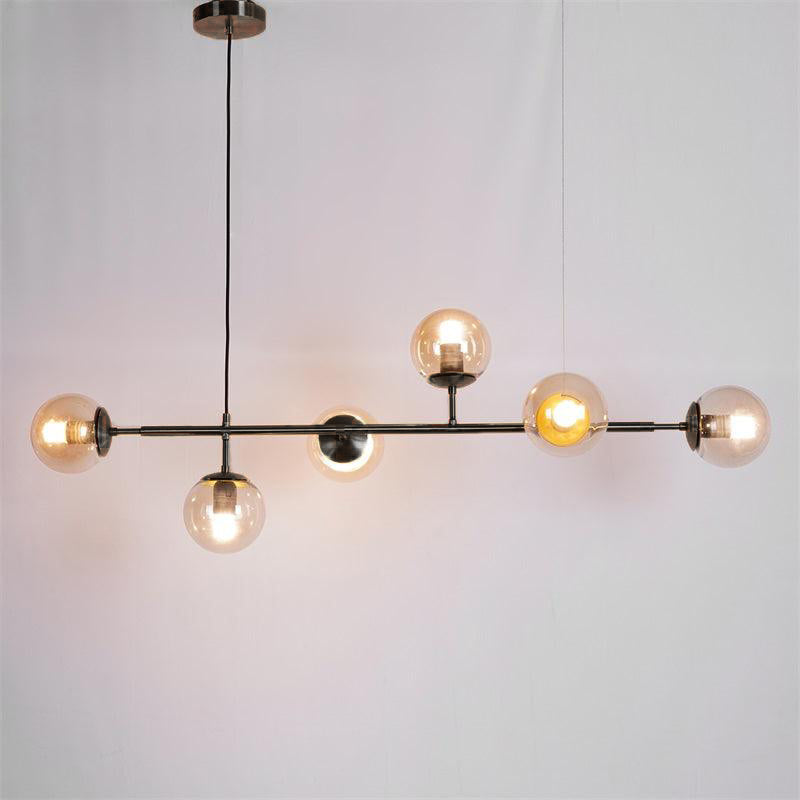 Lustra Suspension Orb Laiton Verre Pour Salon