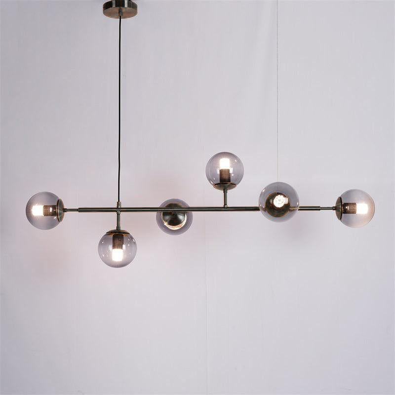 Lustra Suspension Orb Laiton Verre Pour Salon