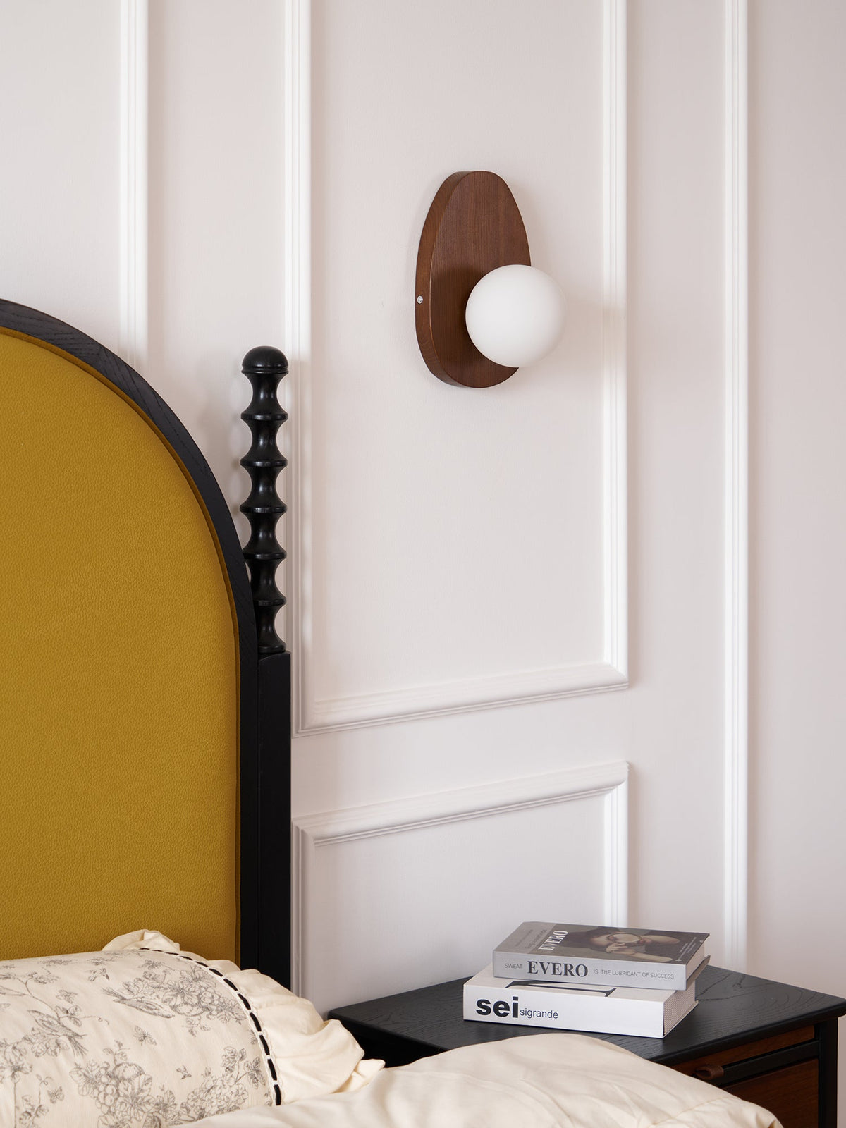 Ephael Applique Murale en Noyer Verre Premium