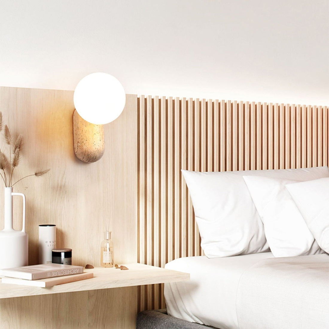 Colaeira Applique Murale Moderne Minimaliste en Travertin