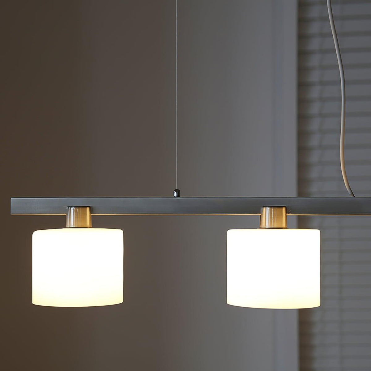 Arisha Suspension Linéaire Multi Moderne, Metal/Verre, Blanc, Chambre