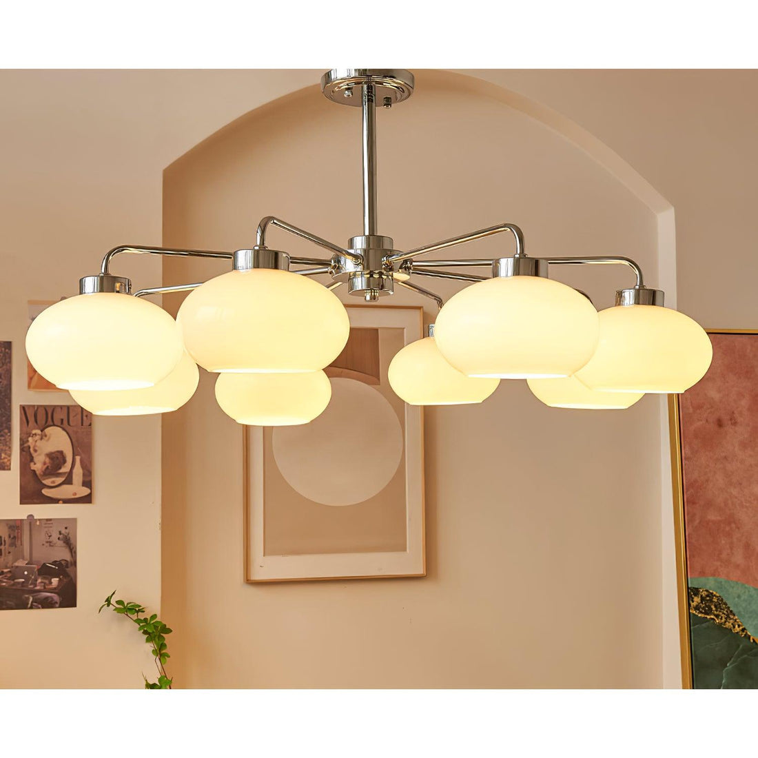 Lustra Lustre Géométrique en Verre