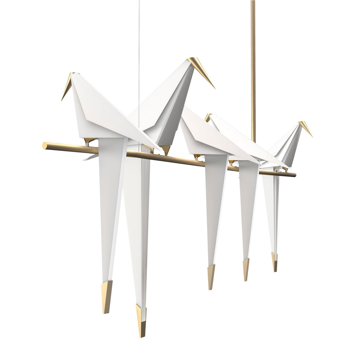 Lustra Lustre Grue en Papier Sculpturale LED