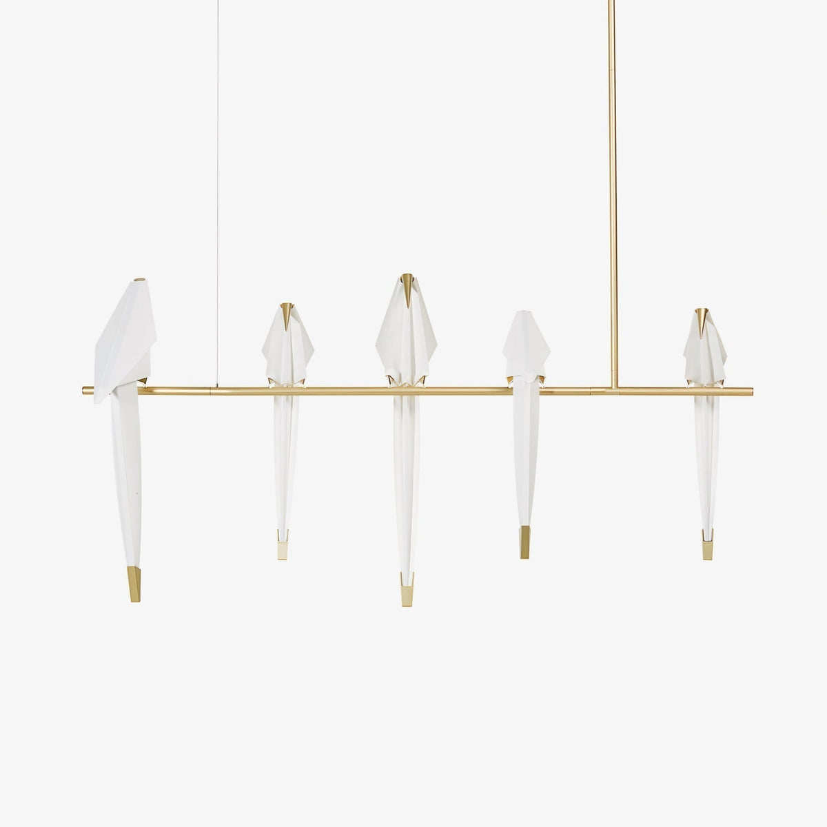 Lustra Lustre Grue en Papier Sculpturale LED