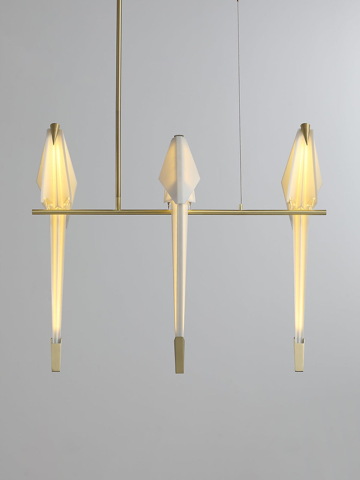 Lustra Lustre Grue en Papier Sculpturale LED