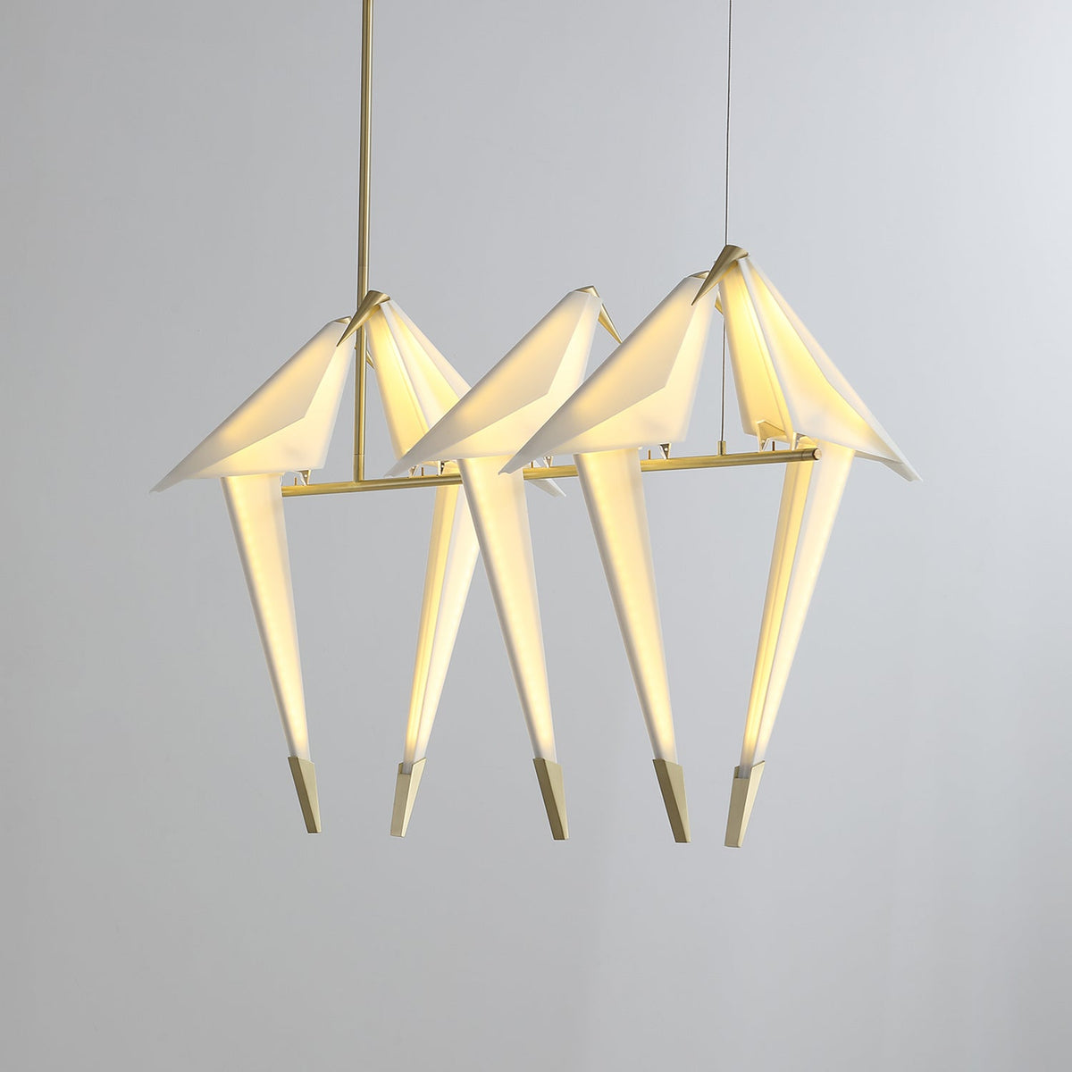 Lustra Lustre Grue en Papier Sculpturale LED