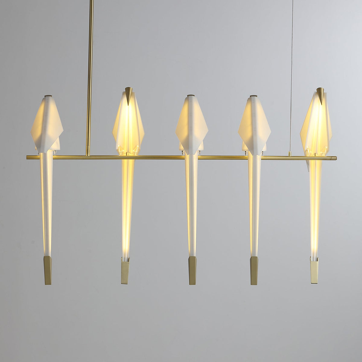 Lustra Lustre Grue en Papier Sculpturale LED